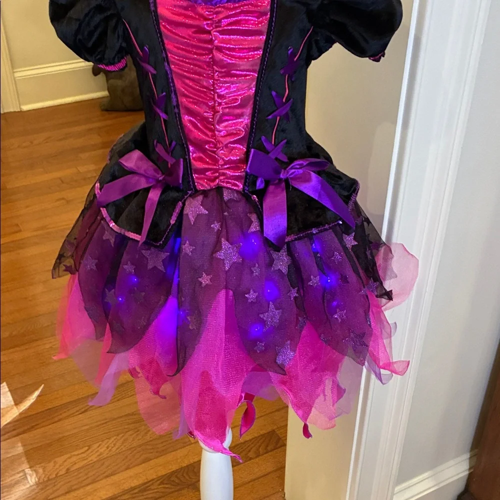 Halloween Pink and Black Witch/Vampire Light Up Costume for Girls